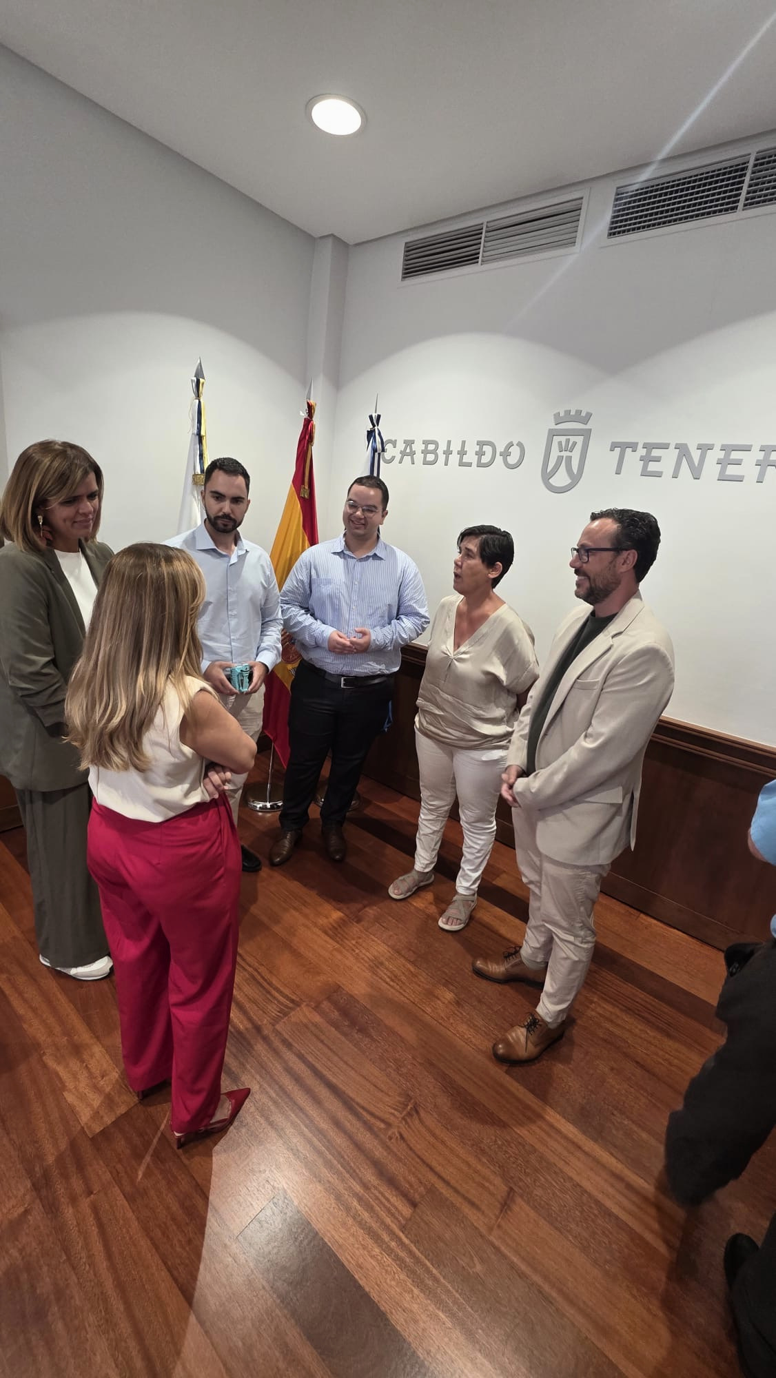 Un momento del encuentro en el Cabildo de Tenerife